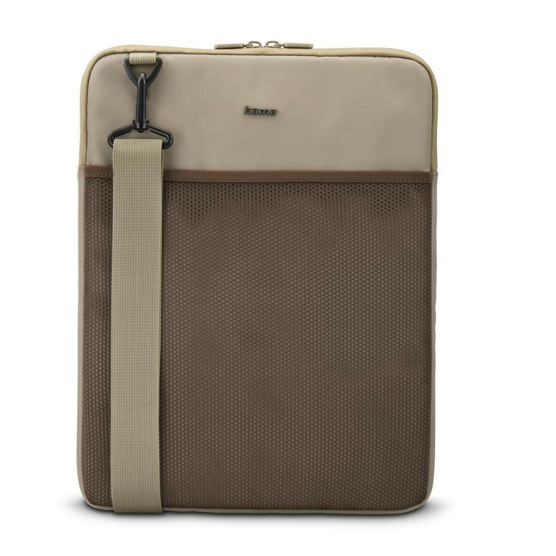 Hama Laptop-Sleeve "To Go" 40-41 cm braun mit Schultergurt.