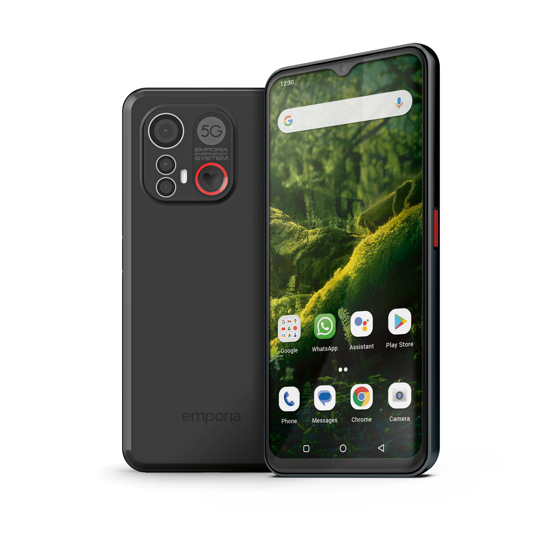 Emporia ME.6 5G Smartphone 6,58'' mit No-Panic-Taste Schwarz.