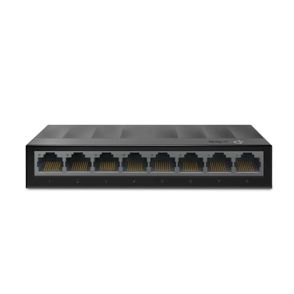 TP-Link LS1008G 8-Port Gigabit Switch, Plug & Play, Schwarz.