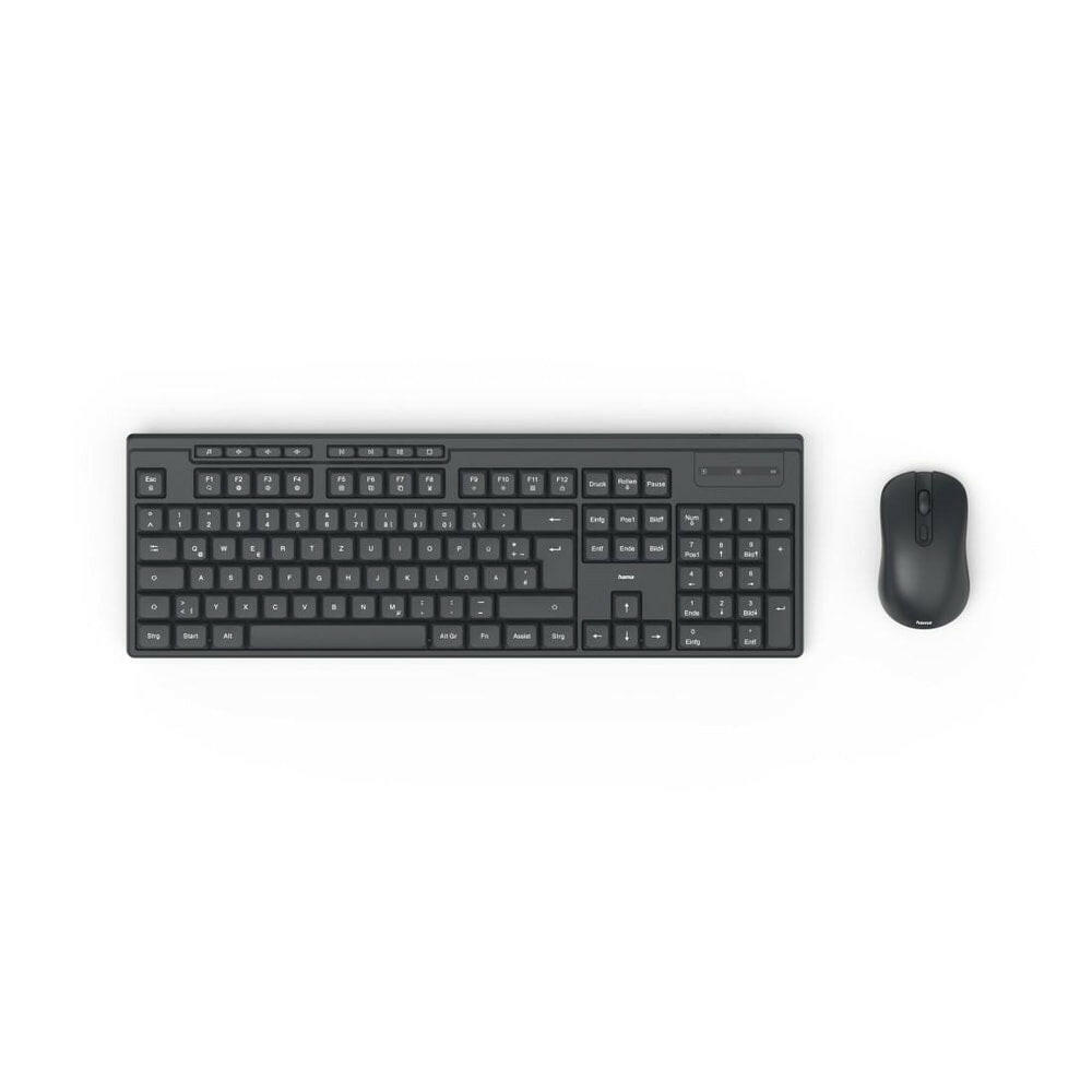 Hama WKM-200 kabelloses Maus-Tastatur-Set QWERTZ schwarz.
