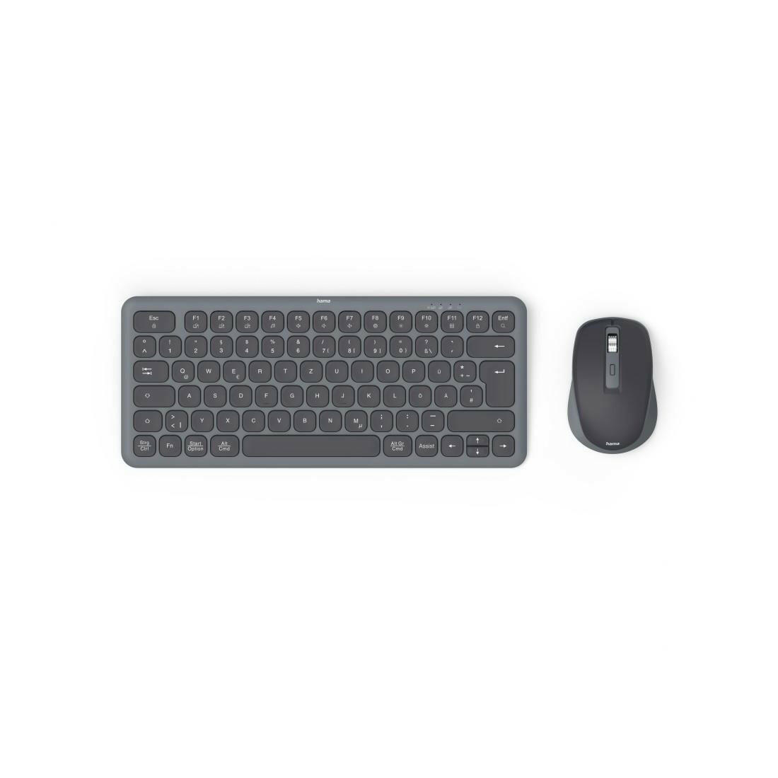 Hama WKM-500 Kabelloses Multi-Device Tastatur-Maus-Set.