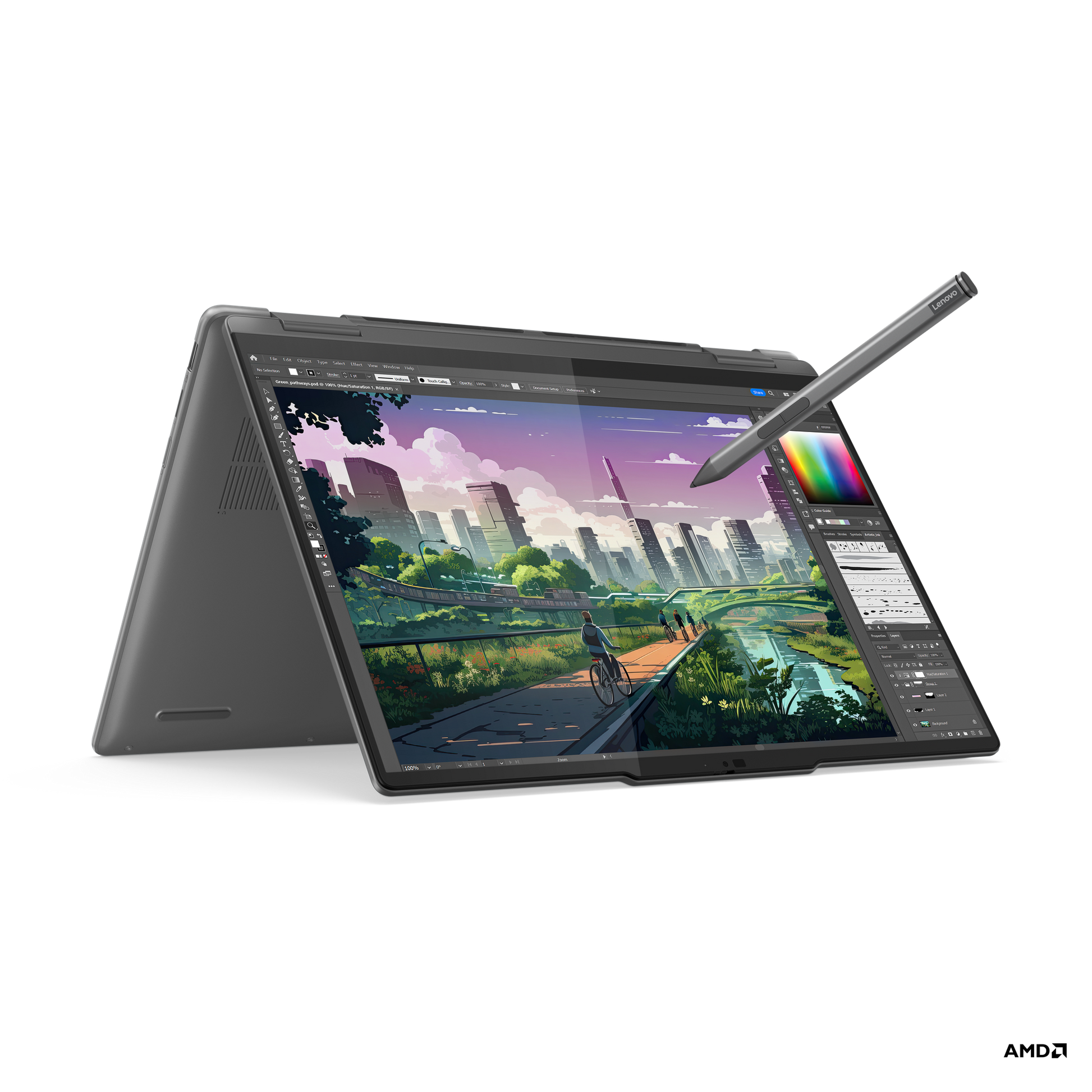 Lenovo Yoga 7 2-in-1, 14" Touchscreen, Ryzen 5, 16GB.