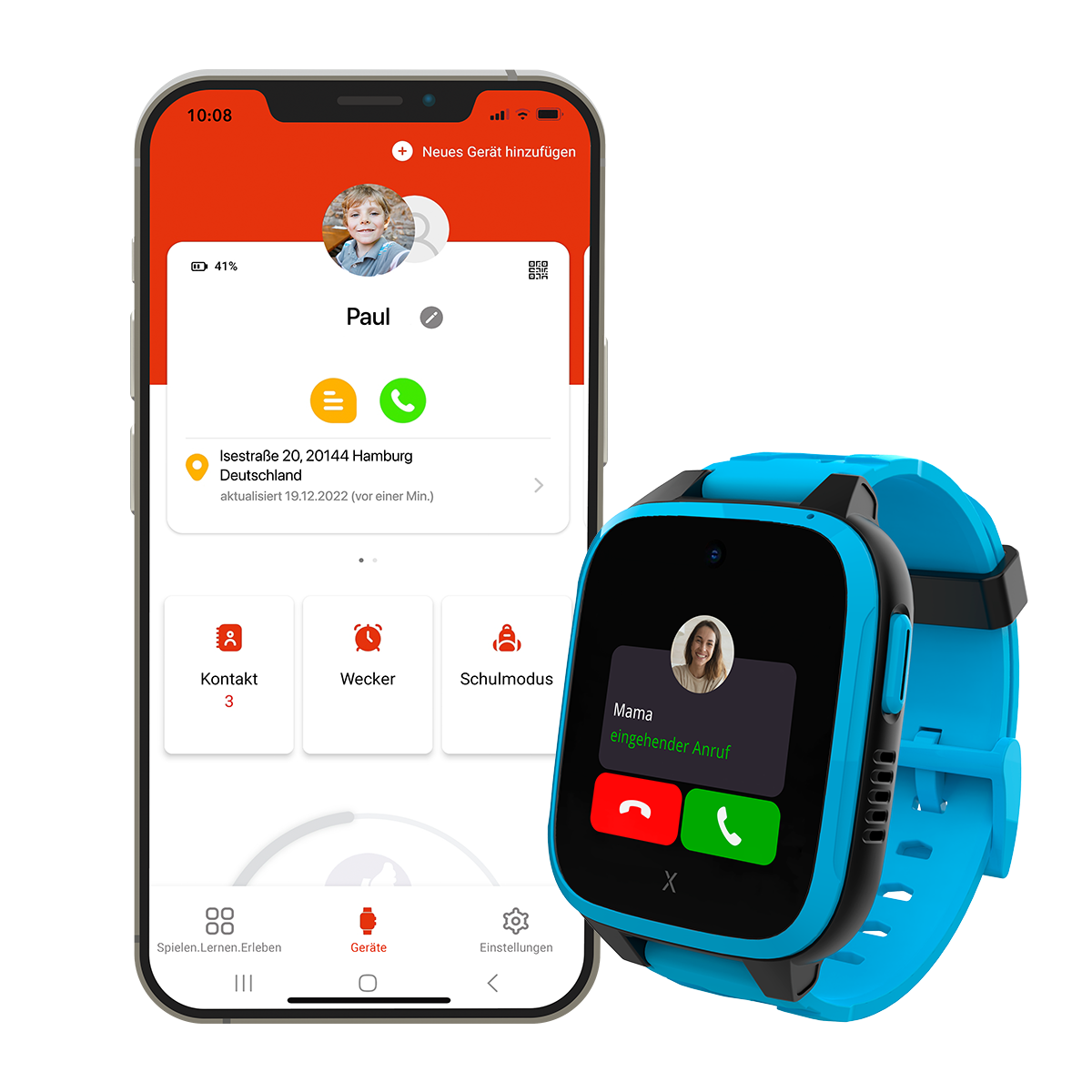 Xplora XGO3 Kinder-Smartwatch mit GPS, Blue.