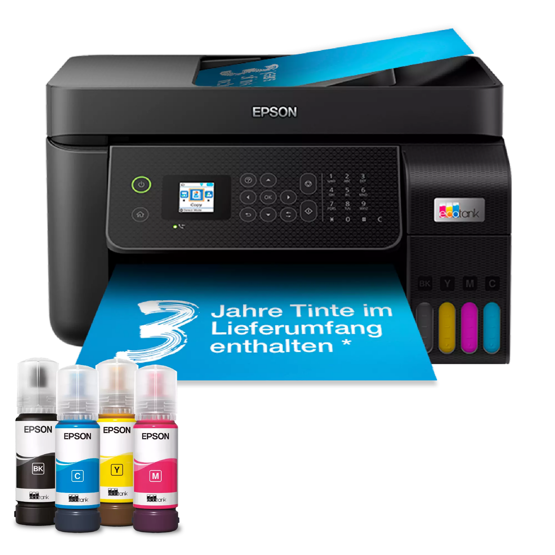 Epson EcoTank ET-4800 Multifunktionsdrucker Wi-Fi, Schwarz.