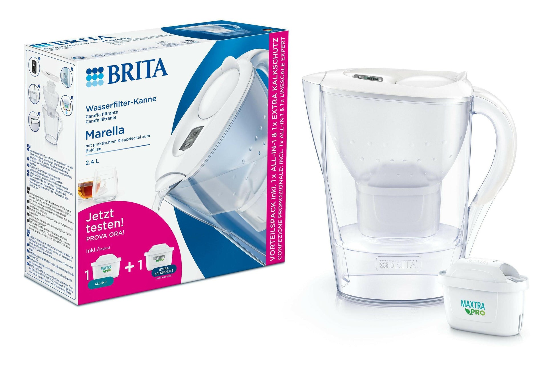 BRITA Marella Wasserfilter 2,4L mit Maxtra Pro und.