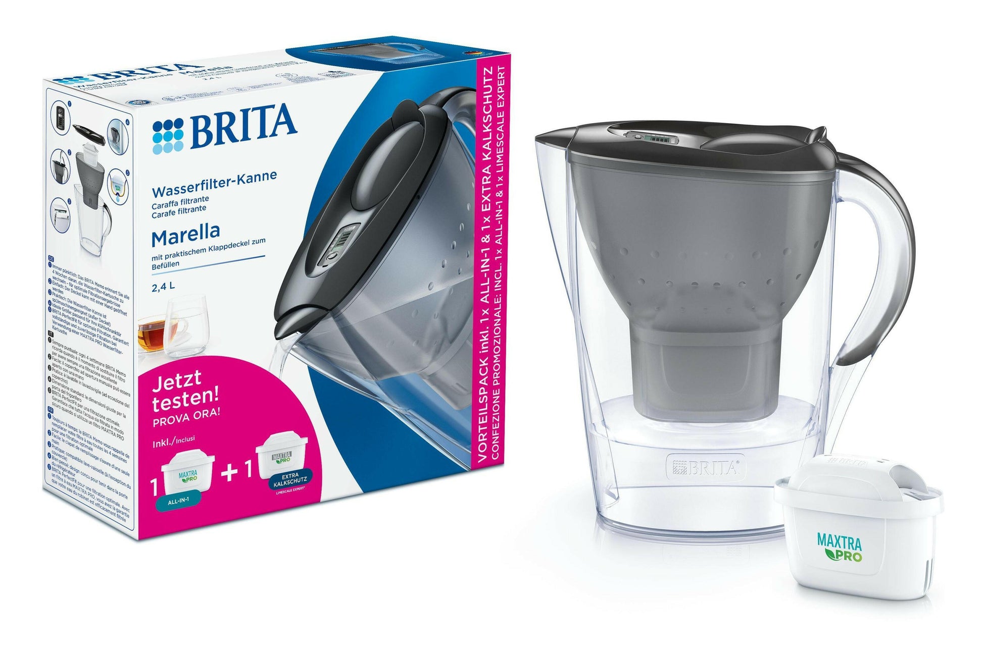 Brita Marella Wasserfilter graphit mit.