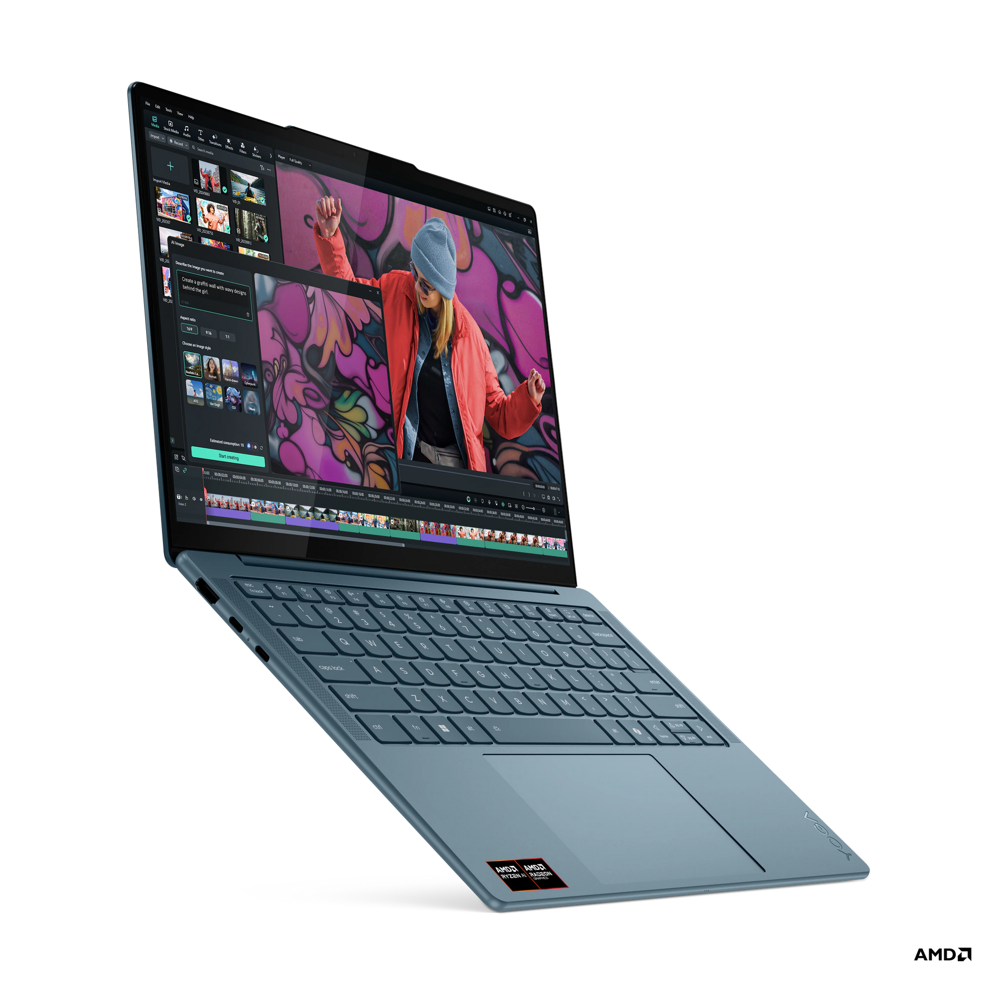 Lenovo Yoga Slim 7 Laptop 14" WUXGA, Ryzen AI 5, 16GB RAM.
