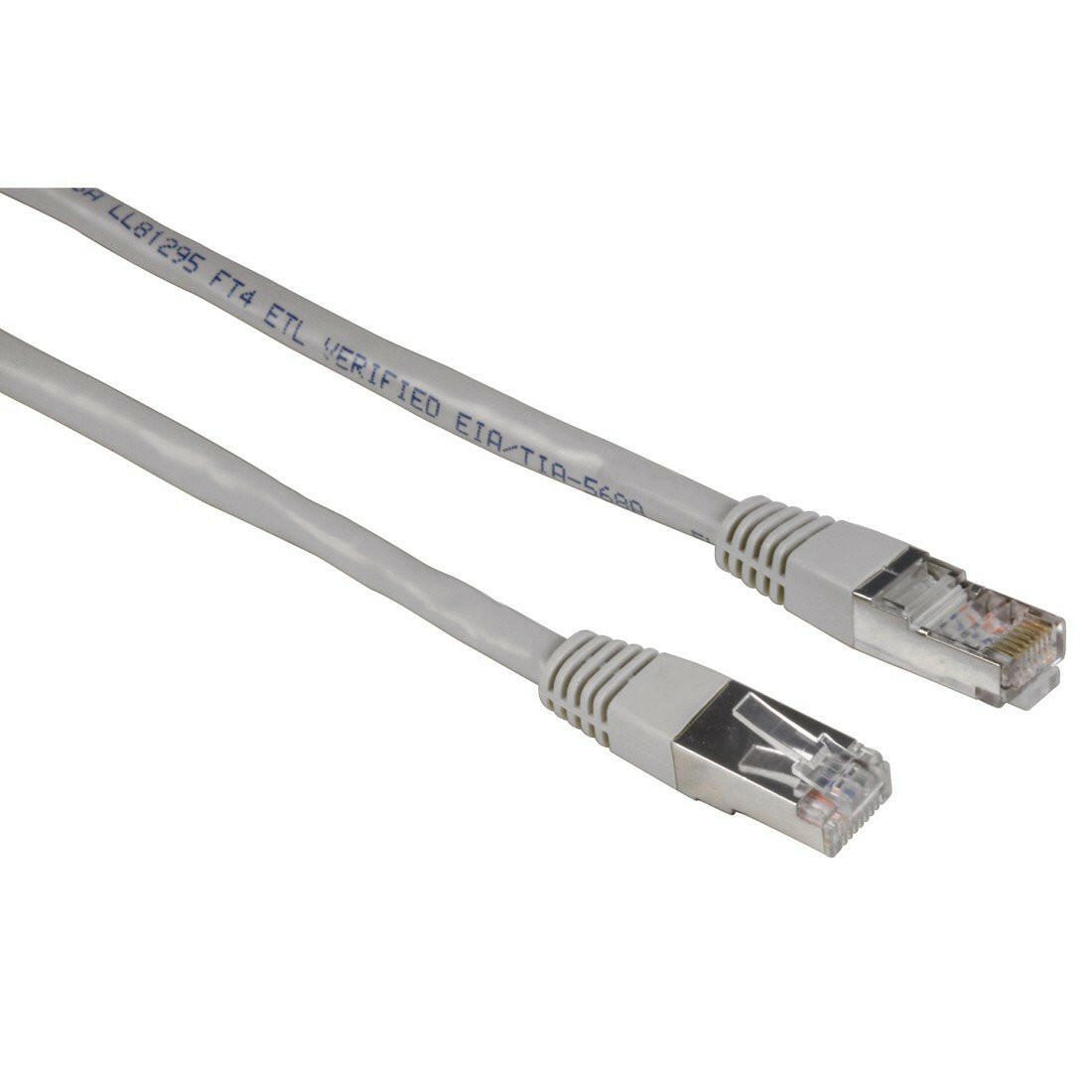 Hama CAT 5e STP Patchkabel, 5 m, Grau, RJ45.