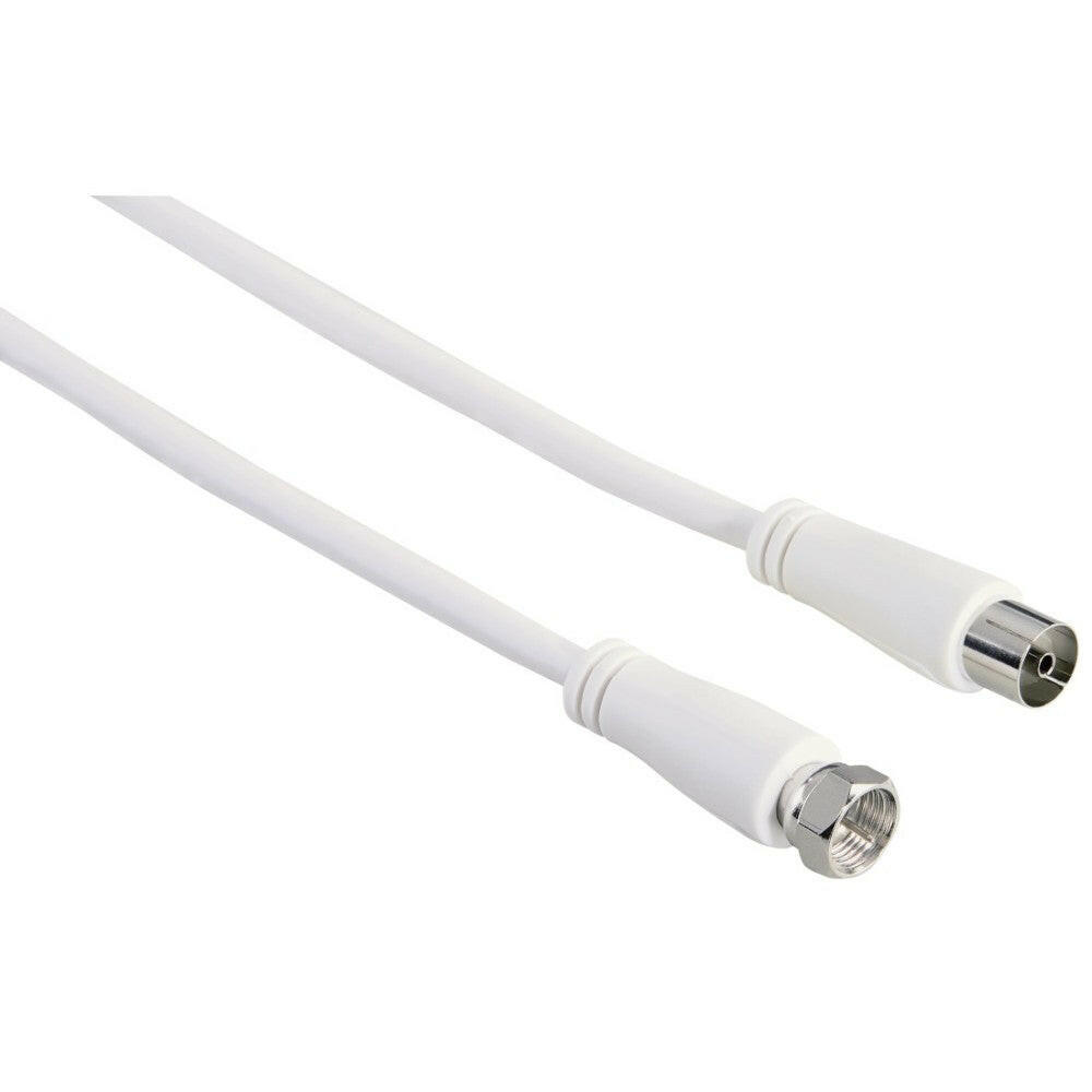 Hama SAT-Anschlusskabel 1,5m, 90dB, F-Stecker/Koax, Weiß, 75.