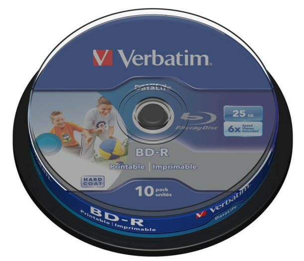 Verbatim Datalife 6x BD-R 25GB 6x 10er-Pack Spindle.