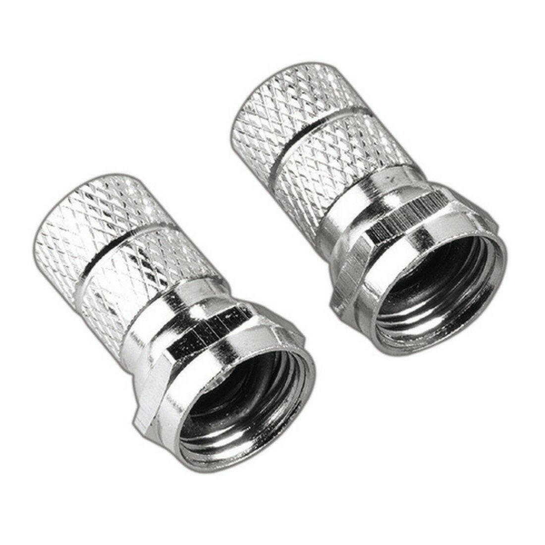 Hama F-Stecker 6,8 mm schraubbar 2 Stück für Sat-Kabel.