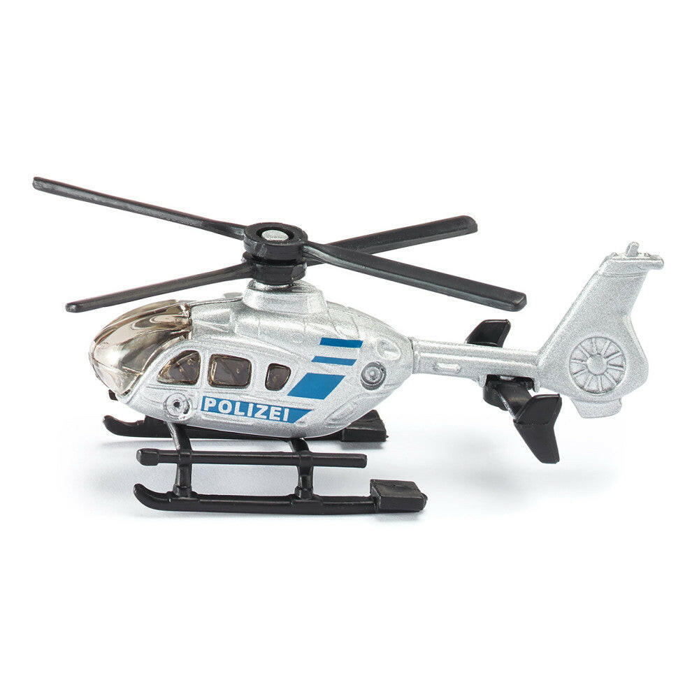 SIKU Polizei-Hubschrauber 0807, Metall/Kunststoff, Silber.