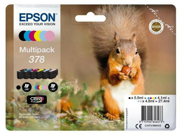 Epson 378 Squirrel Original Tintenpatrone 6-Farben Multipack.