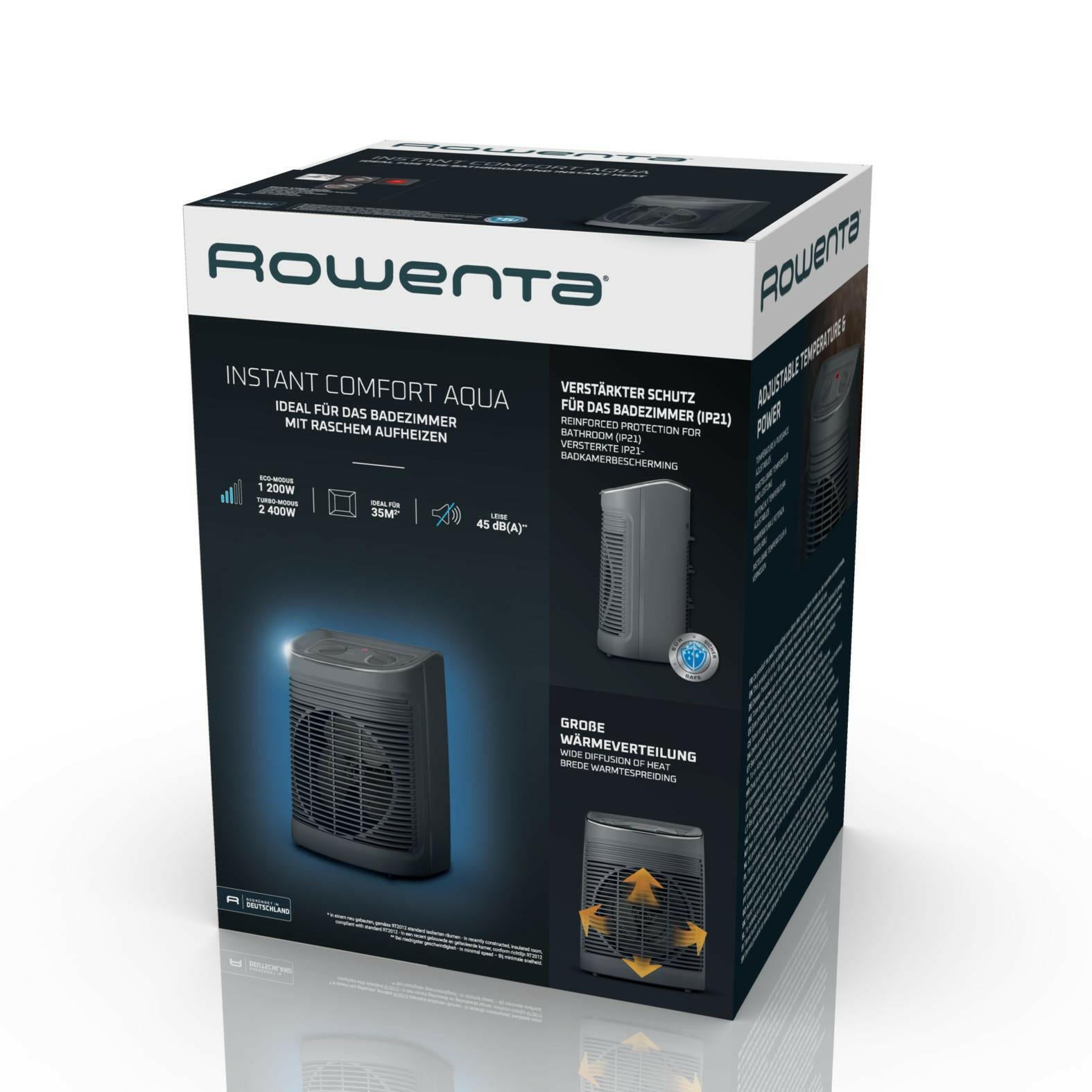 Rowenta SO6511 Heizlüfter - 2.200 W, Bad-Schnellheizer IP21.