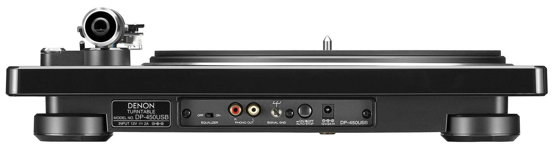Denon Plattenspieler DP450USB Schwarz mit USB, Riemenantrieb.