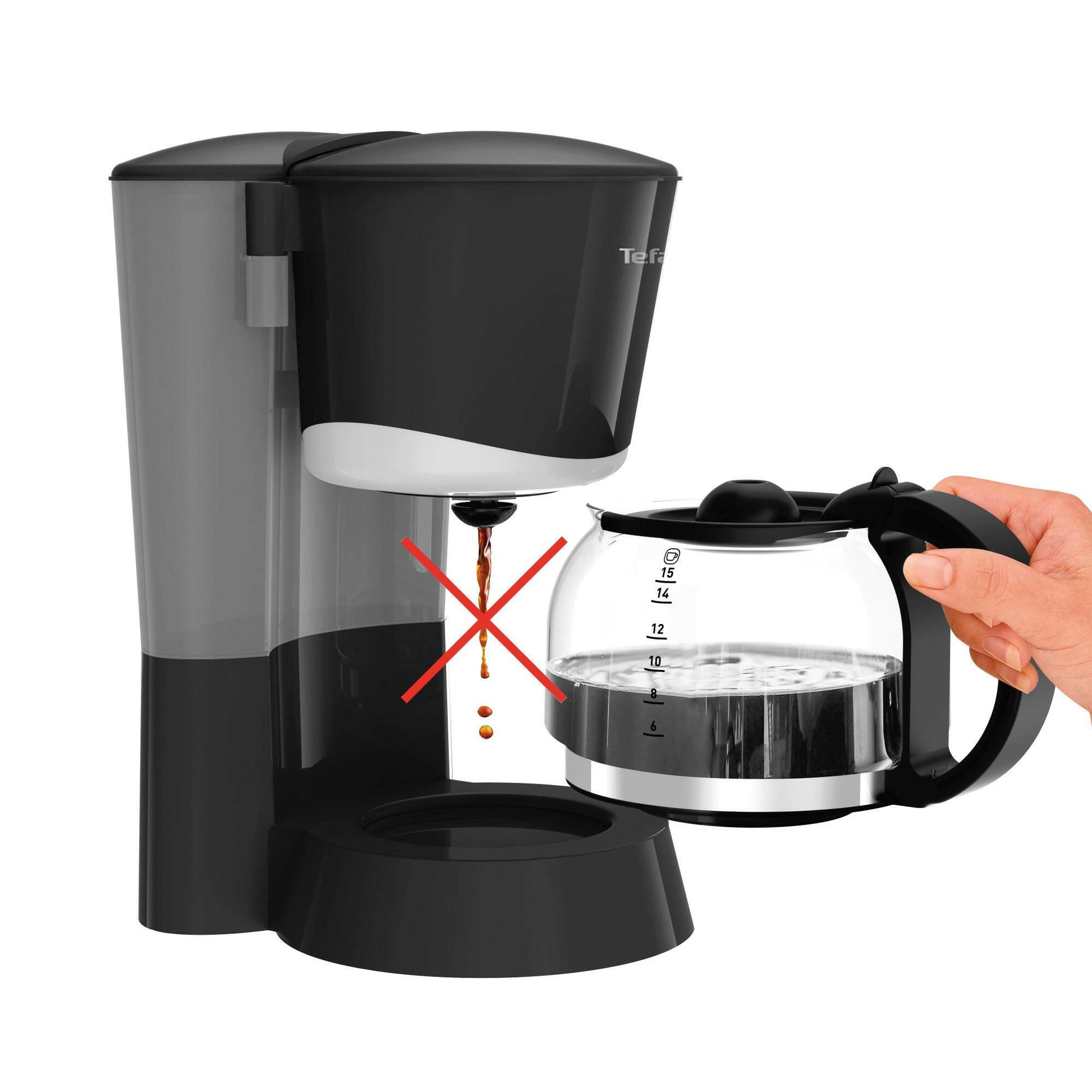Tefal CM1718 VITA Filterkaffeemaschine 1,25L Glaskanne.
