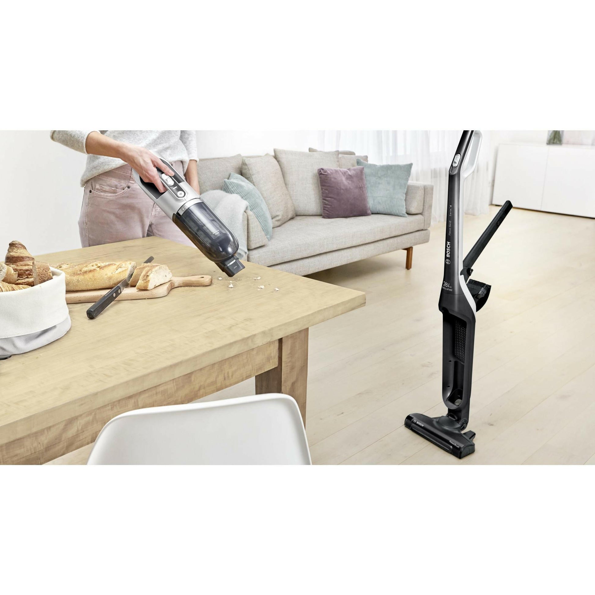 BOSCH BBH3P2801 Akku Staubsauger, 28 V, 2-in-1, LED-Düse.