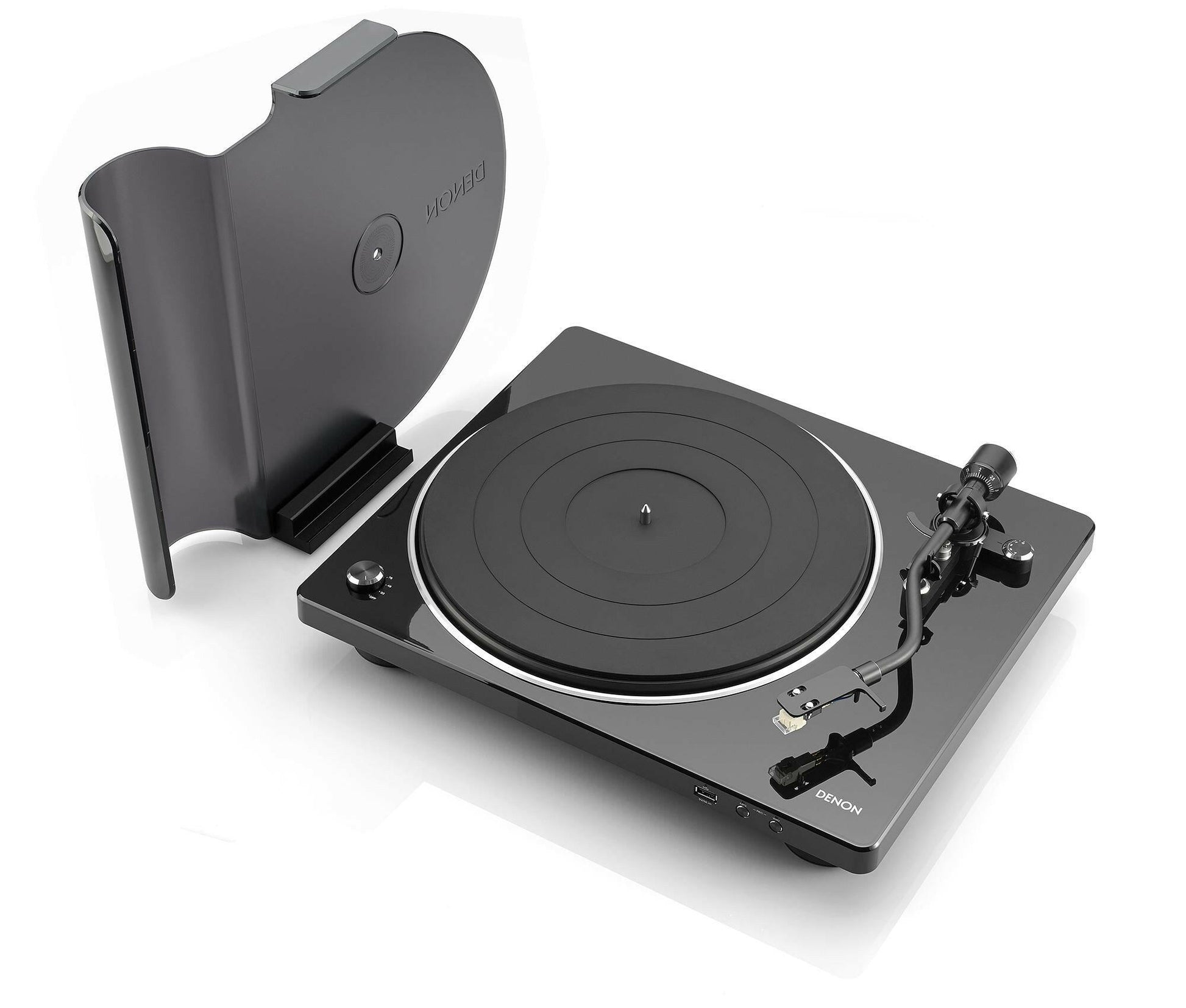 Denon Plattenspieler DP450USB Schwarz mit USB, Riemenantrieb.