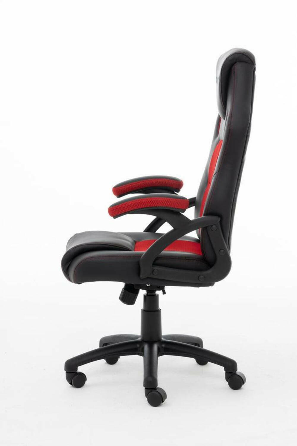 Raptor GS-40 Gaming-Stuhl, ergonomisch, Schwarz/Rot.