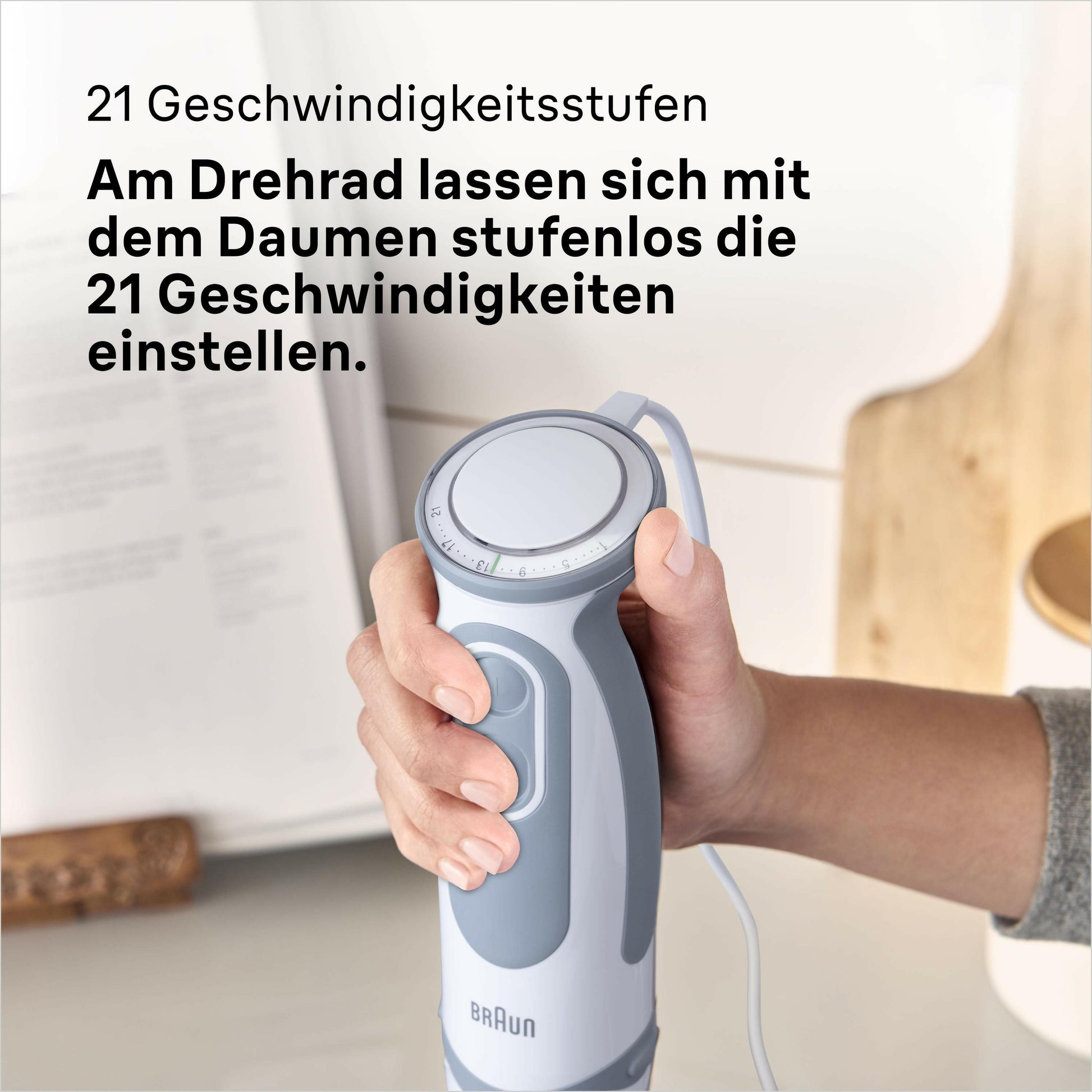Braun MultiQuick 5 Vario MQ 5220WH Stabmixer.