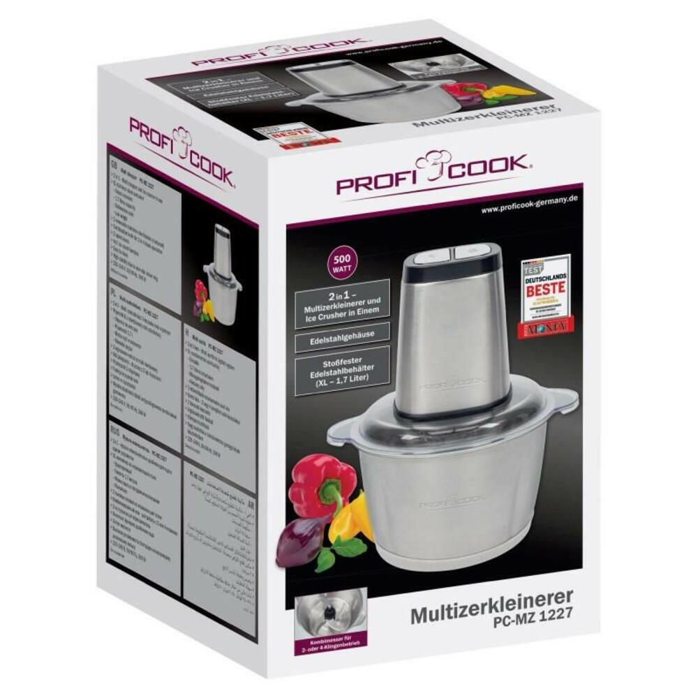 ProfiCook Zerkleinerer PC-MZ 1227 | 1,7L | 500W | Ice Crush.