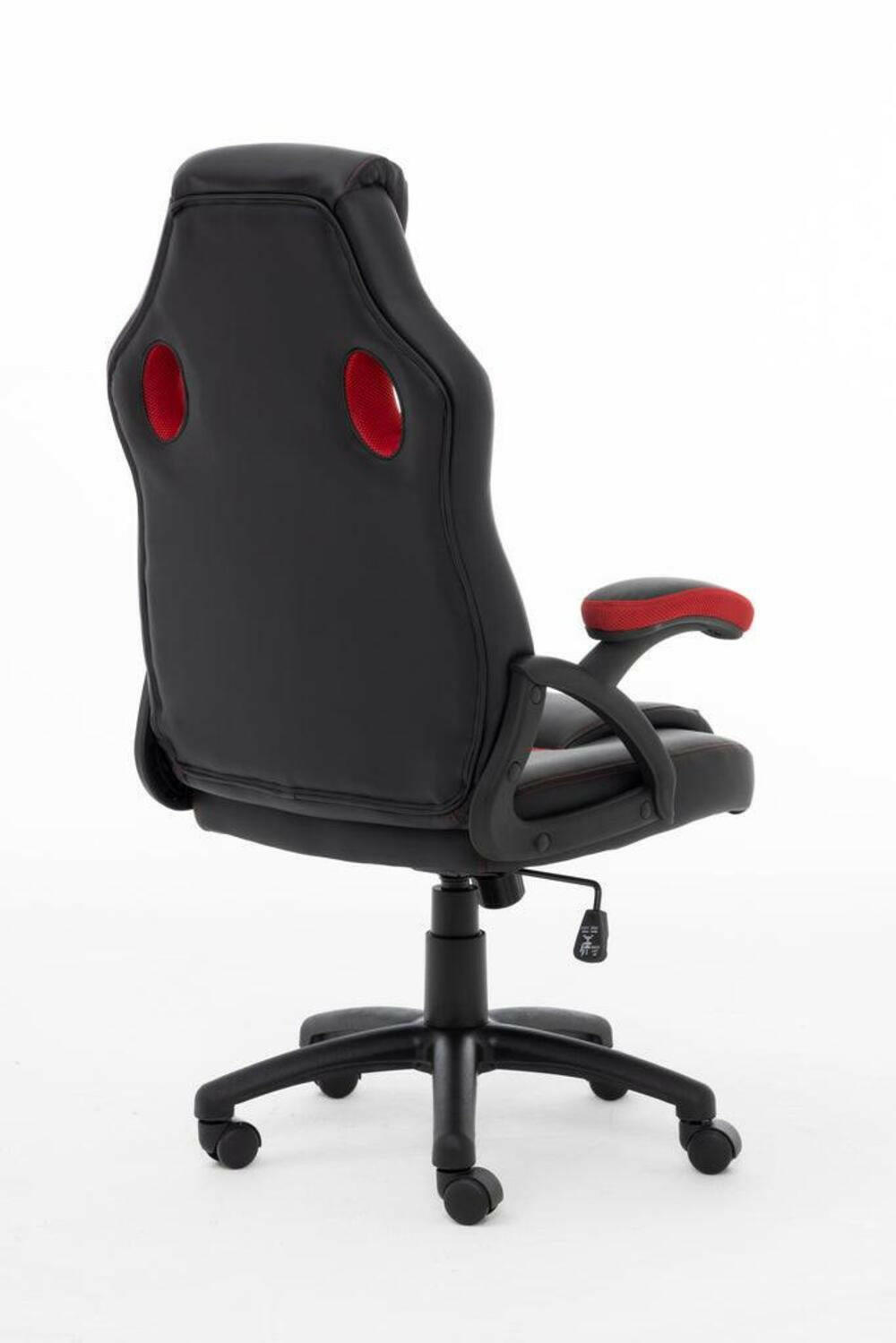 Raptor GS-40 Gaming-Stuhl, ergonomisch, Schwarz/Rot.