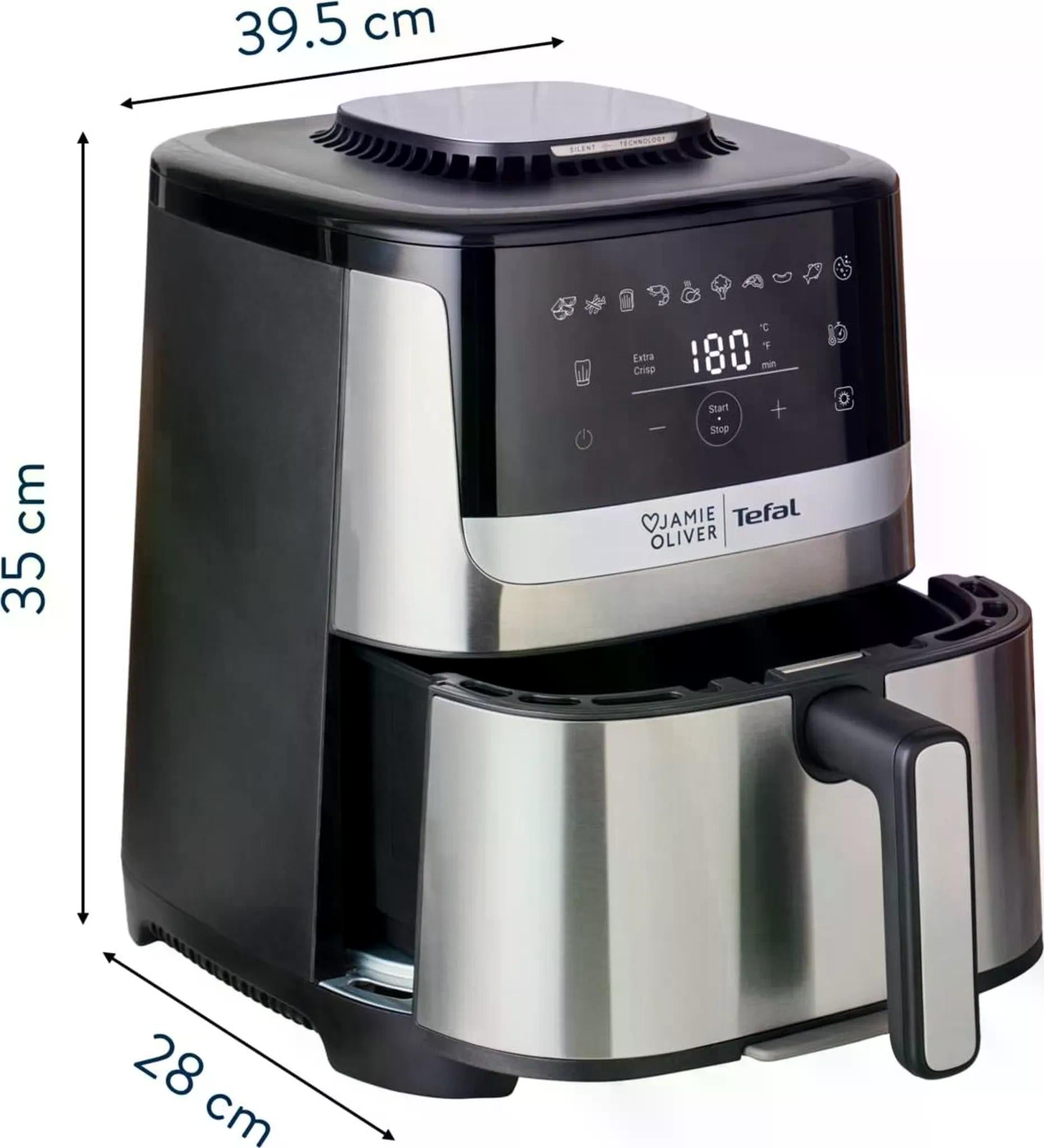 Tefal Easy Fry Silence Deluxe by Jamie Oliver EY55JDE0 Heißluftfritteuse 5L