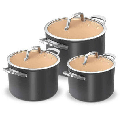 Ninja CW93000DE 3-teiliges Keramik-Topfset, ofenfest 285°C.