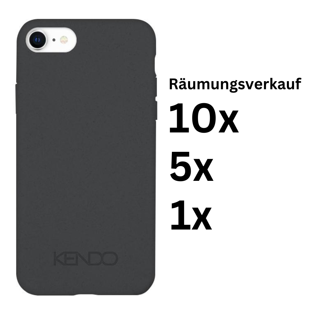 KENDO Back Case für iPhone SE, Schwarz Handyhülle // Lagerräumung // Restware