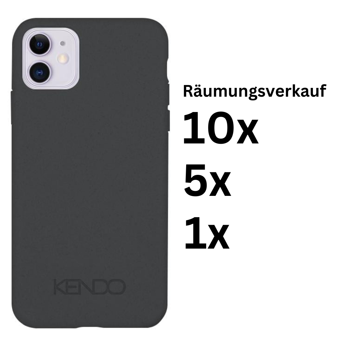 KENDO Back Case für iPhone 11, Schwarz Handyhülle // Lagerräumung // Restware