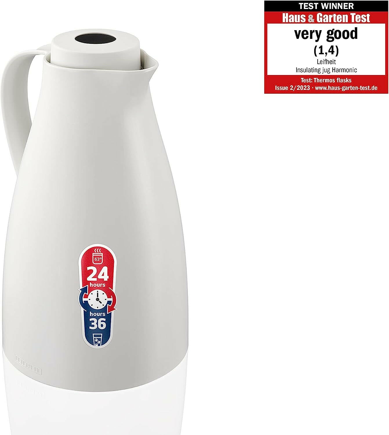 LEIFHEIT Harmonic 1L Isolierkanne, 24h heiß, BPA-frei.