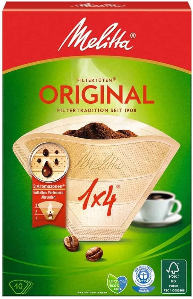 Melitta Kaffeefiltertüten, 40 Stück, extra reißfest