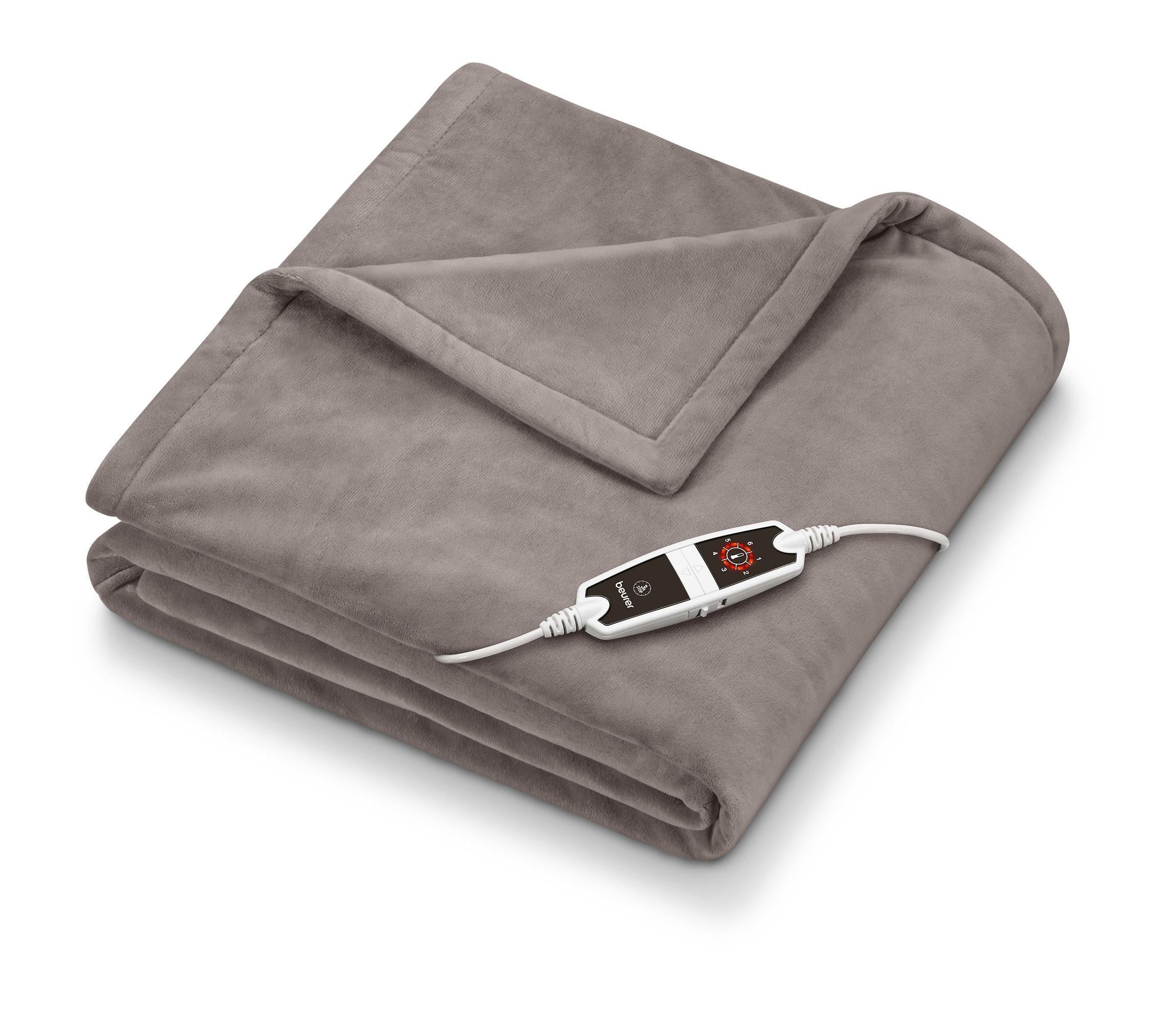 BEURER HD 150 XXL Cosy Taupe (6 beleuchtete Temperaturstufen, ca. 200 x 150 cm, 150 Watt, LED-Tastenschalter, Abschaltautomatik, Beurer-Sicherheits-System, maschinenwaschbar bis 30 °C)