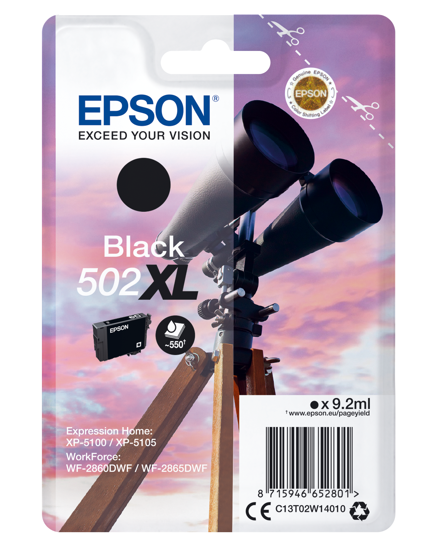 Epson Original 502XL Druckerpatrone Schwarz Singlepack