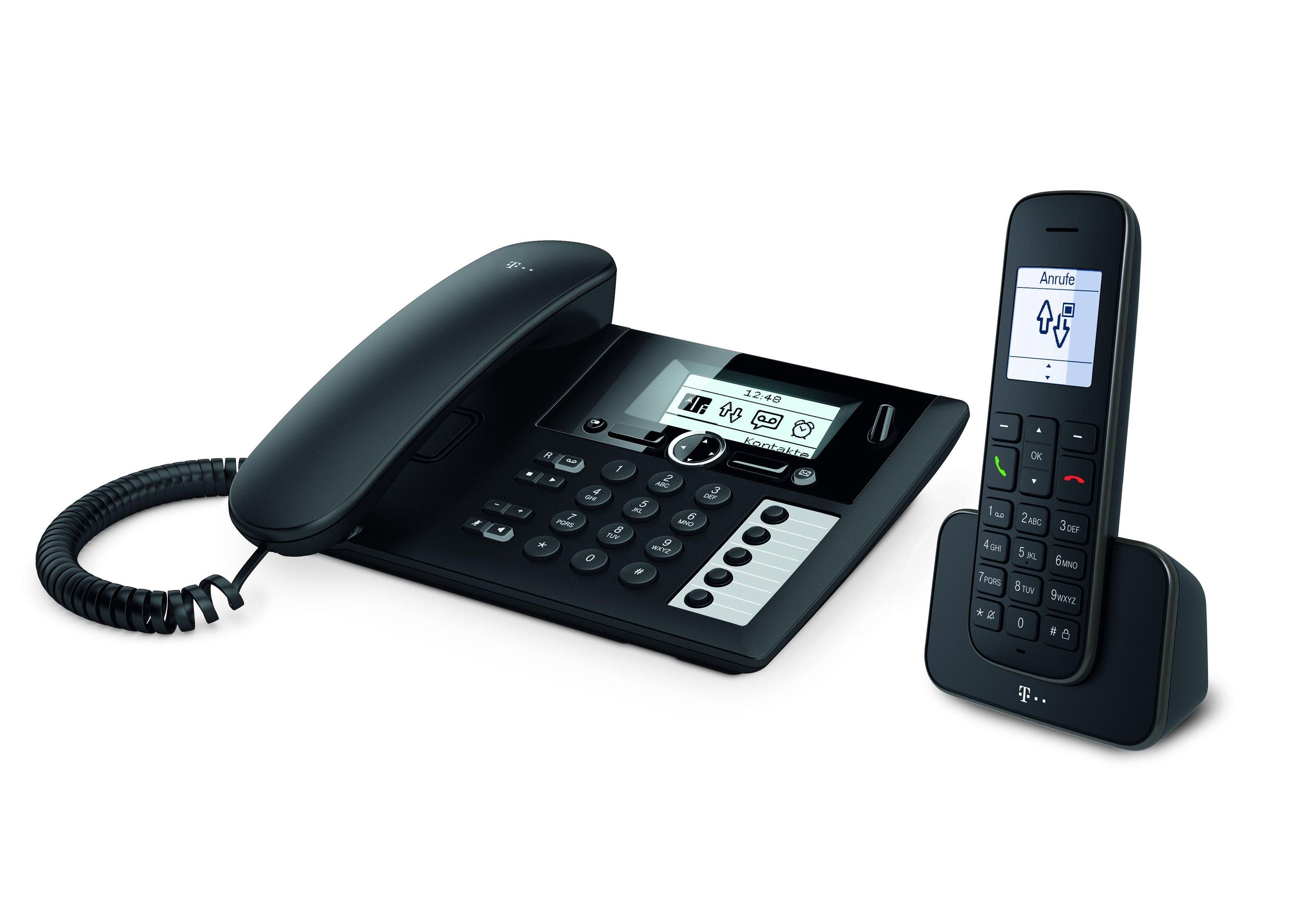 Telekom Sinus PA 207 Plus 1 Schwarz Telefon mit AB B-Ware