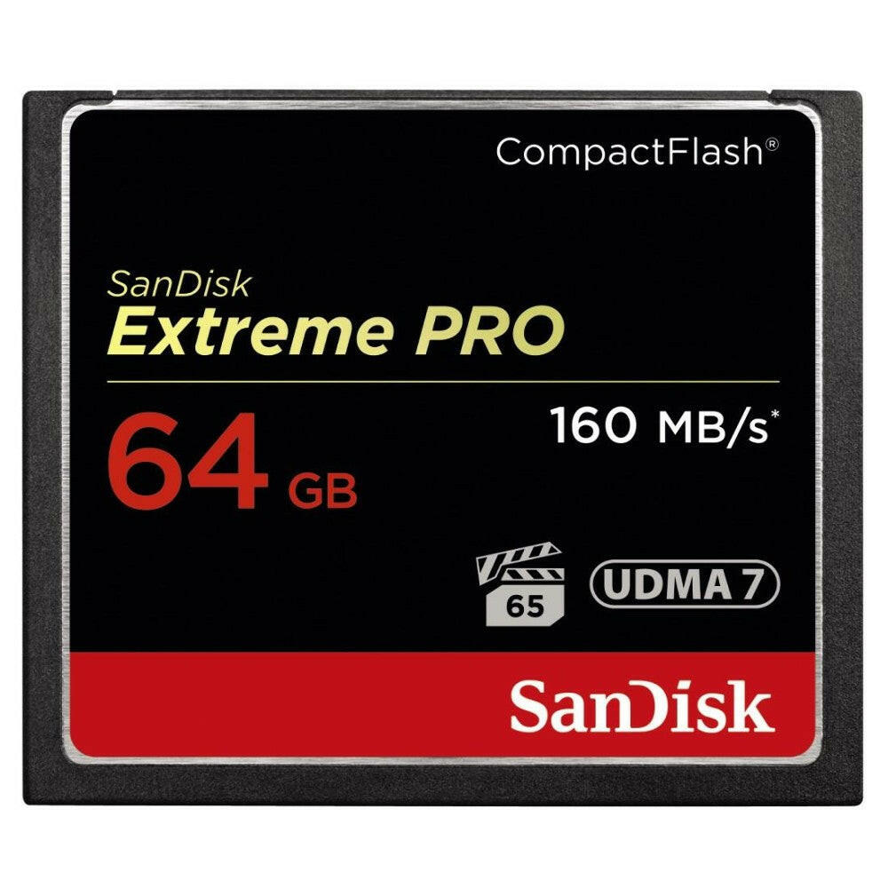 SanDisk Extreme PRO CompactFlash 64GB, 160MB/s, VPG-65.