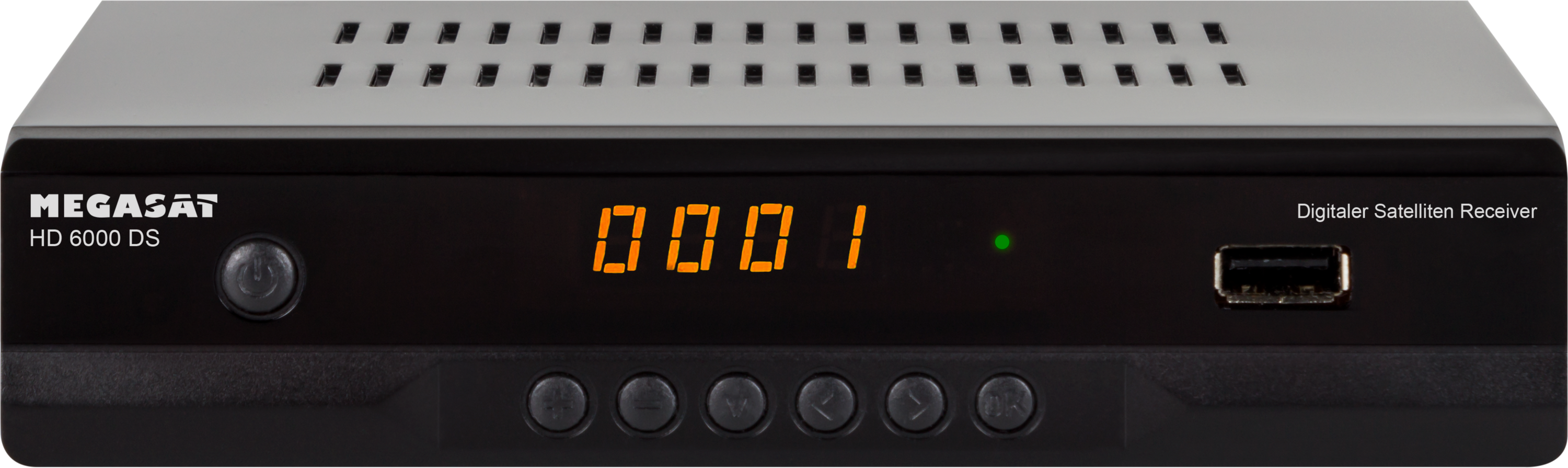 Megasat HD 6000 DS Receiver 1080p, 2x USB, Scart, Schwarz