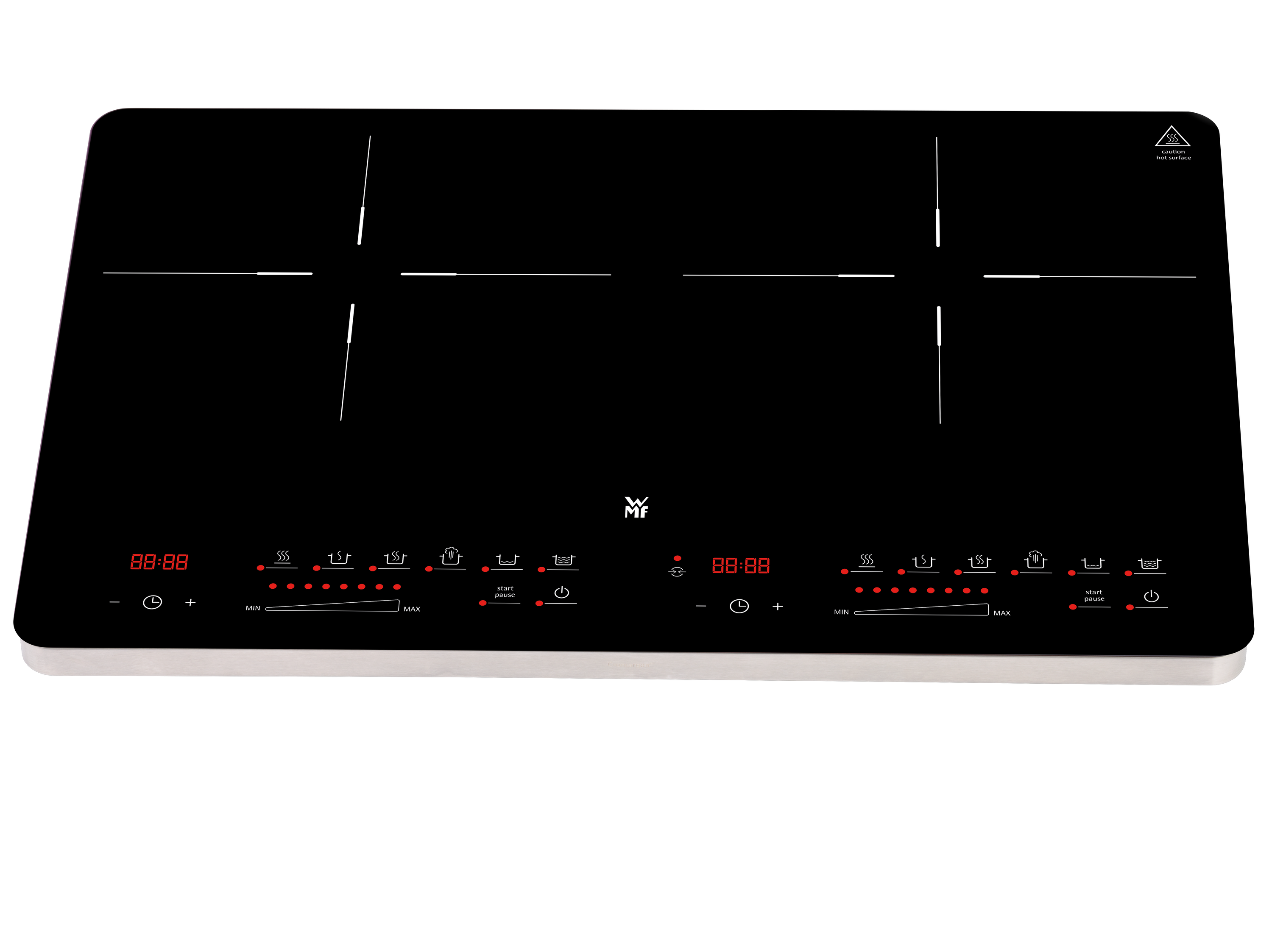 WMF Kult X Induktions-Doppelkochplatte, schwarz, 3500W Touch