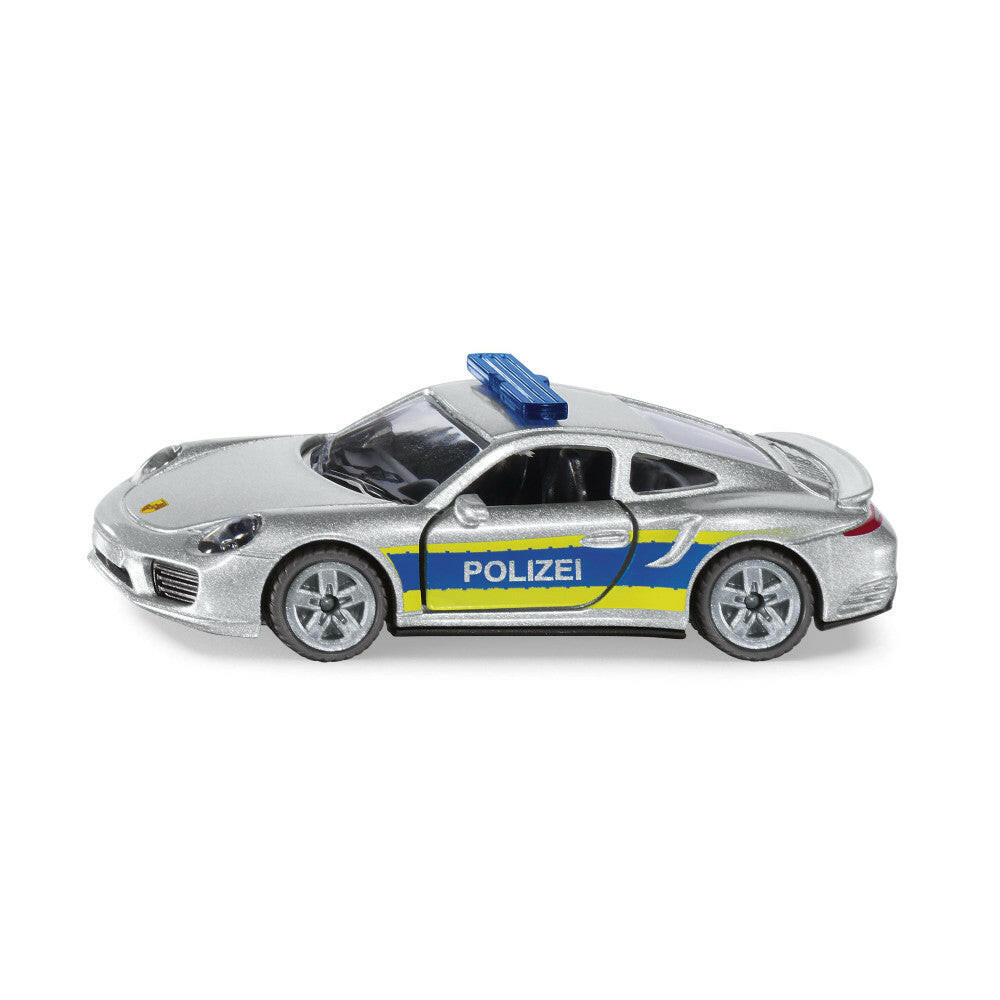 SIKU Porsche 911 Autobahnpolizei 1528 Modellauto Silber.