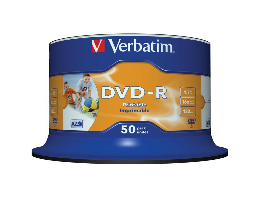 Verbatim DVD-R 4.7GB 16x - 50er-Pack Rohlinge.