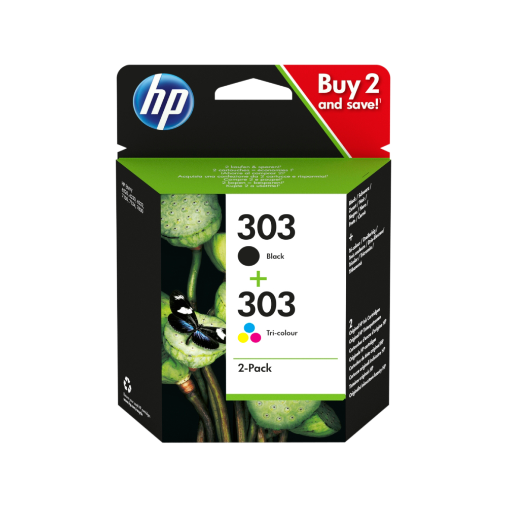 HP 303 Combo-Pack (2) Original Druckerpatronen Schwarz