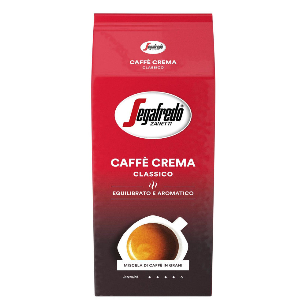 Segafredo Caffè Crema Classico 1000g - Ganze Bohne, Geeignet für Caffè Crema, Arabica-Robusta Mischung, Intensität 4/5