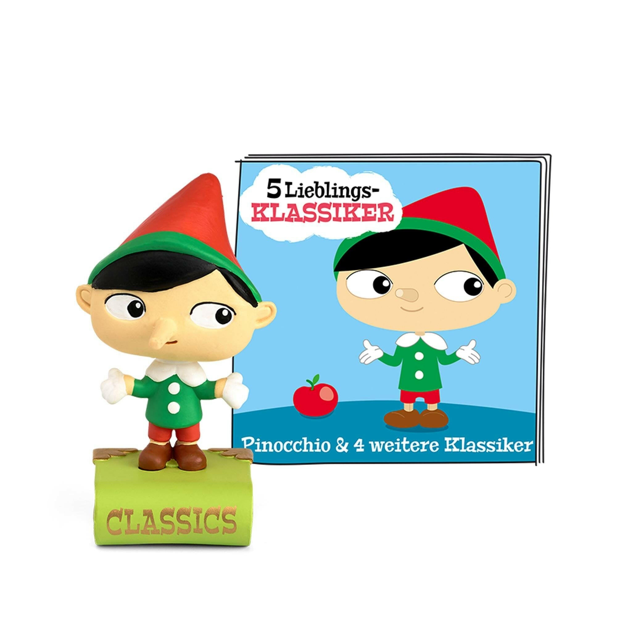 Tonies Hörfigur Pinocchio + 4 Klassiker für Toniebox.