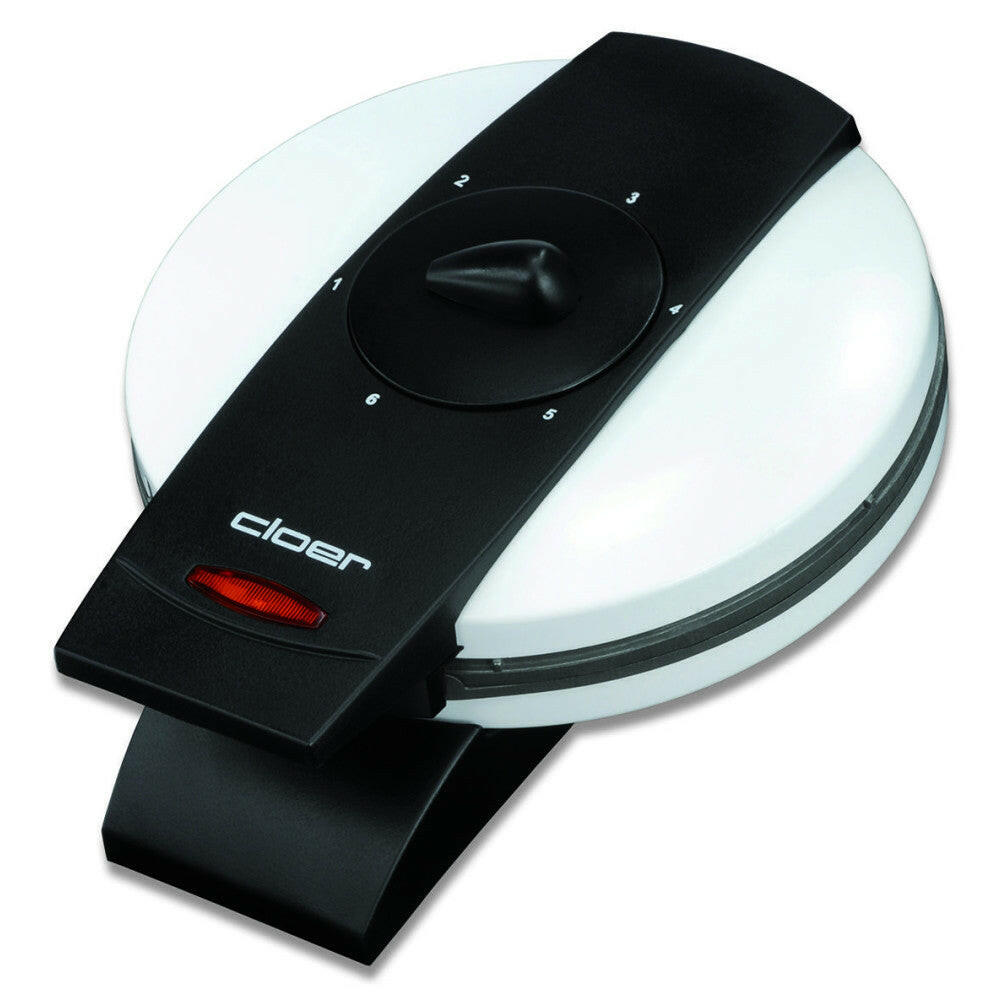 Cloer 1621 Waffeleisen, 930 W, 15,5 cm, weiß, Antihaft.