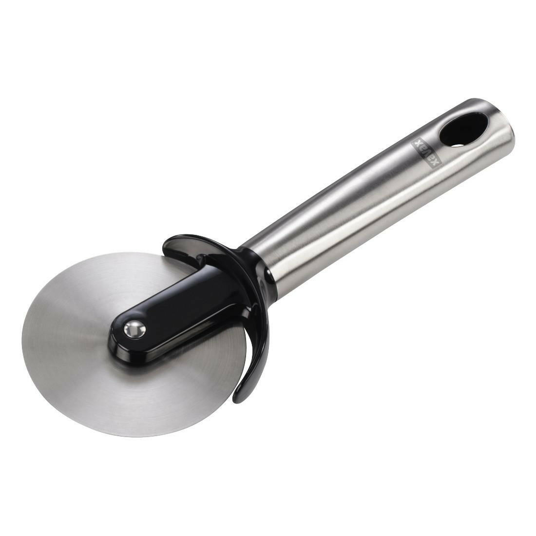 XAVAX Pizzaschneider 22 cm Edelstahl mit Fingerschutz.