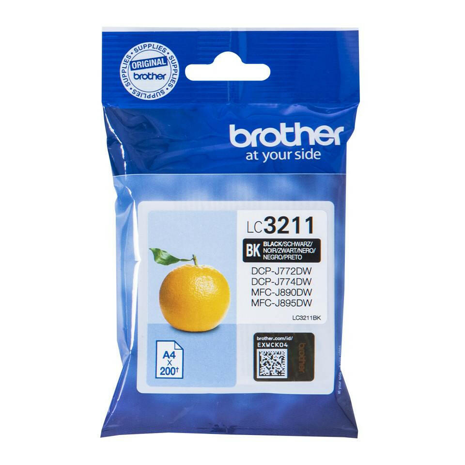 Brother LC-3211BK Original Tintenpatrone Schwarz, 200 Seiten.