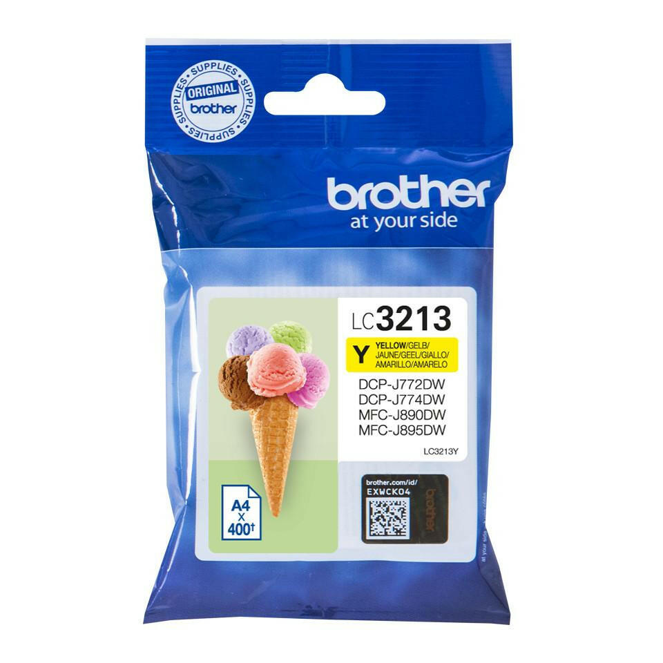 Brother LC3213Y Tintenpatrone XL Gelb, 400 Seiten.