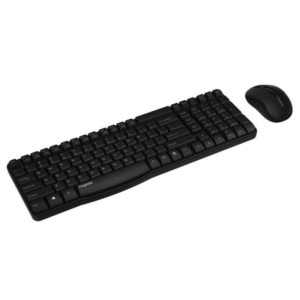 Rapoo X1800S kabelloses Deskset QWERTZ 1000 DPI schwarz