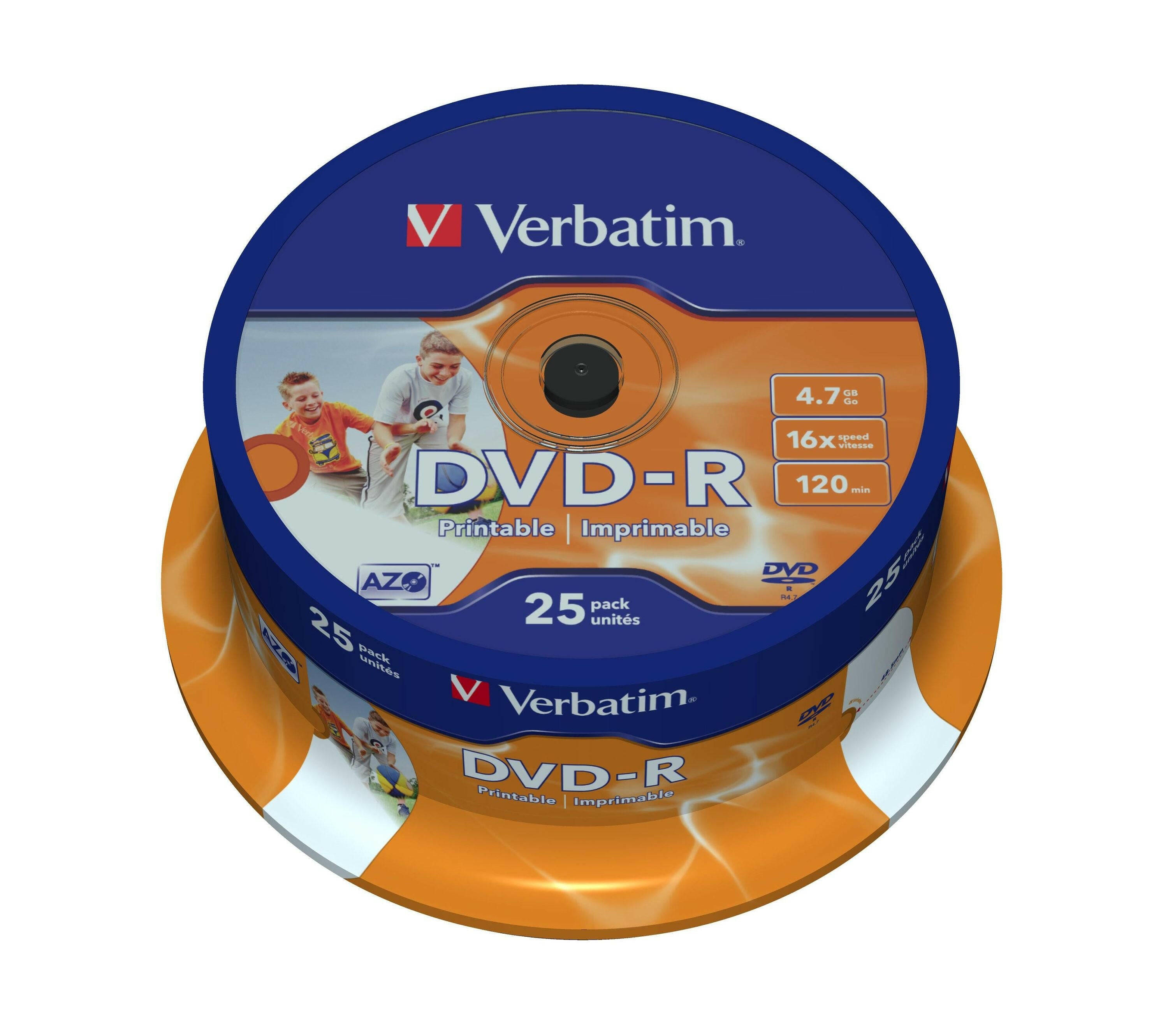 Verbatim DVD-R 4.7GB 25er-Pack, 16x Schreibgeschwindigkeit.