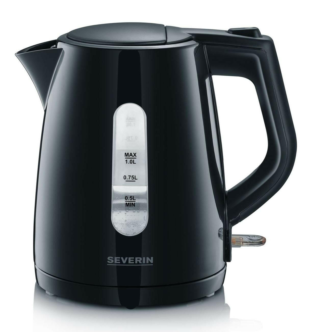 SEVERIN WK 3410 Wasserkocher, 2200 W, 1,0 L, schwarz.